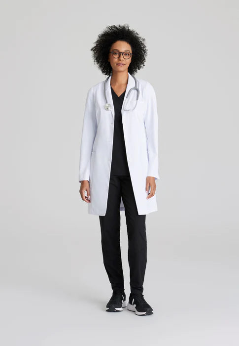 Women's Barco Grace 3 Pocket 35 Inch 3 Button Lab Coat